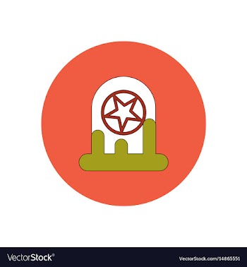 In flat design halloween icon vector image