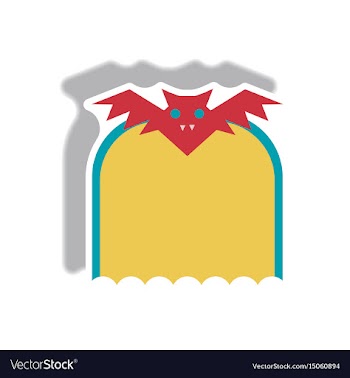 In flat design halloween icon vector image