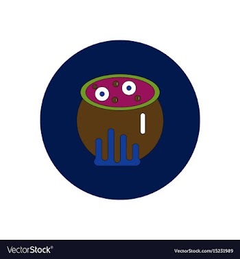 In flat design halloween icon vector image