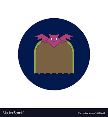 In flat design halloween icon vector image