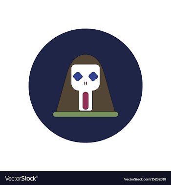 In flat design halloween icon vector image
