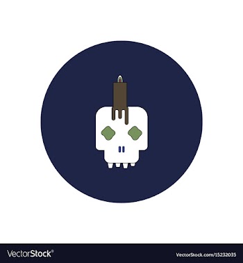 In flat design halloween icon vector image