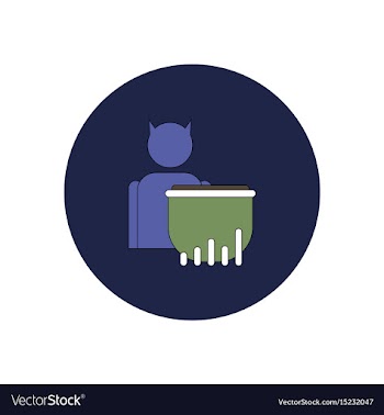 In flat design halloween icon vector image