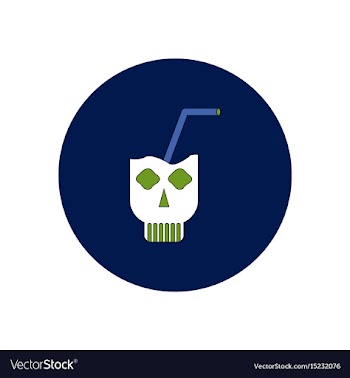 In flat design halloween icon vector image