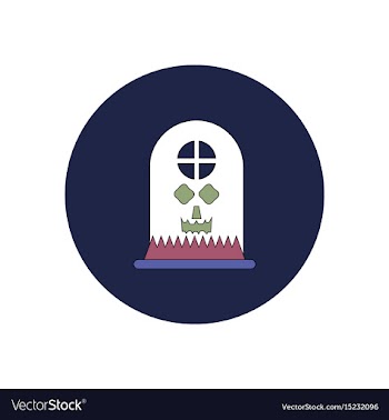 In flat design halloween icon vector image