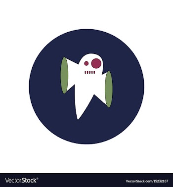 In flat design halloween icon vector image