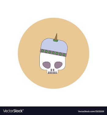 In flat design halloween icon vector image