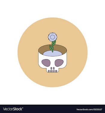 In flat design halloween icon vector image