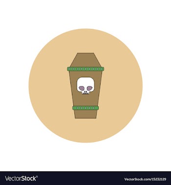 In flat design halloween icon vector image
