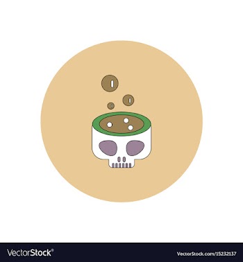In flat design halloween icon vector image