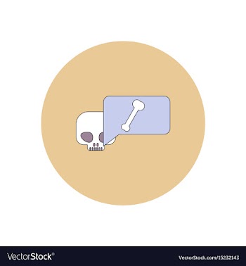 In flat design halloween icon vector image