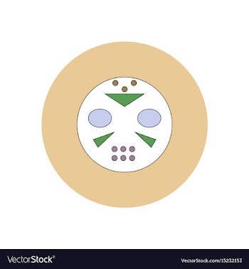 In flat design halloween icon vector image