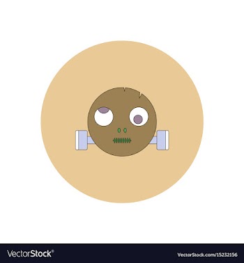 In flat design halloween icon vector image