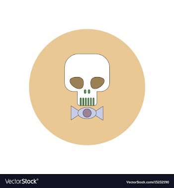 In flat design halloween icon vector image