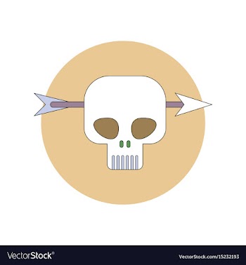In flat design halloween icon vector image