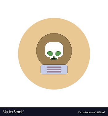 In flat design halloween icon vector image