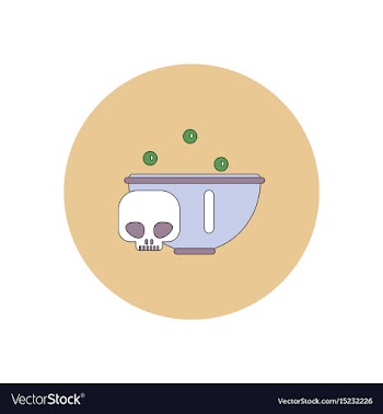 In flat design halloween icon vector image