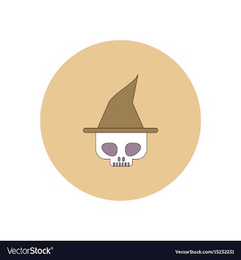 In flat design halloween icon vector image