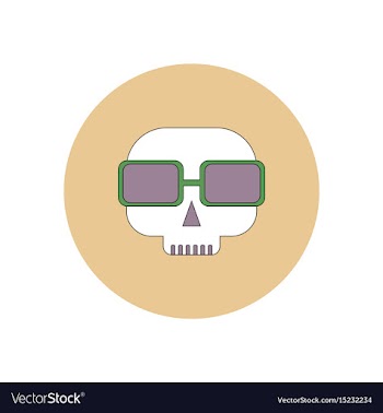 In flat design halloween icon vector image