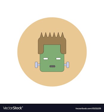 In flat design halloween icon vector image