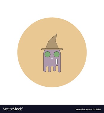 In flat design halloween icon vector image