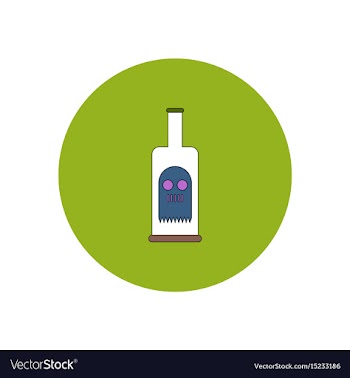 In flat design halloween icon vector image