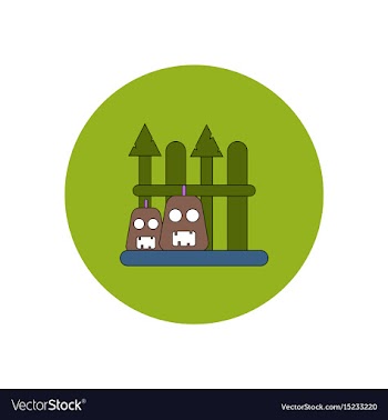 In flat design halloween icon vector image