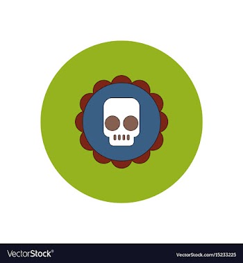 In flat design halloween icon vector image
