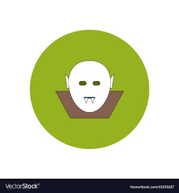 In flat design halloween icon vector image