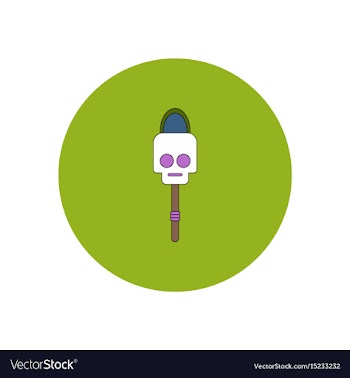 In flat design halloween icon vector image