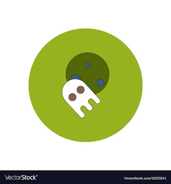 In flat design halloween icon vector image