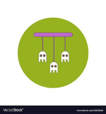 In flat design halloween icon vector image