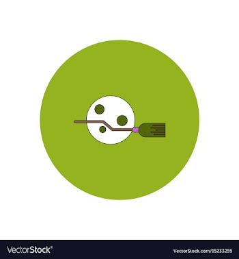 In flat design halloween icon vector image