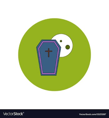 In flat design halloween icon vector image