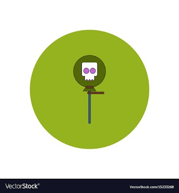 In flat design halloween icon vector image