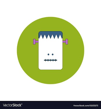 In flat design halloween icon vector image