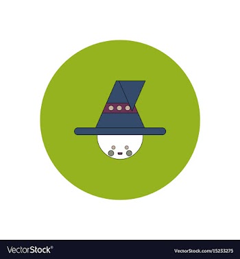 In flat design halloween icon vector image