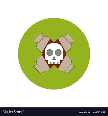 In flat design halloween icon vector image
