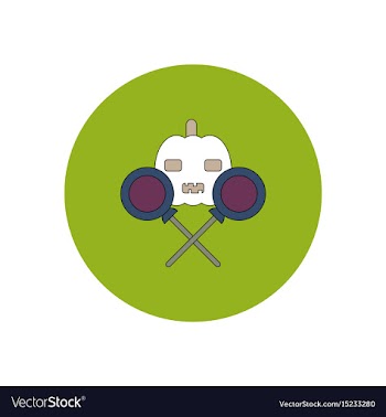 In flat design halloween icon vector image