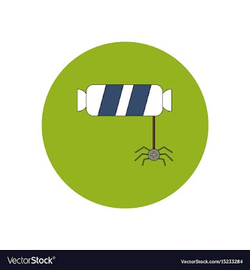 In flat design halloween icon vector image