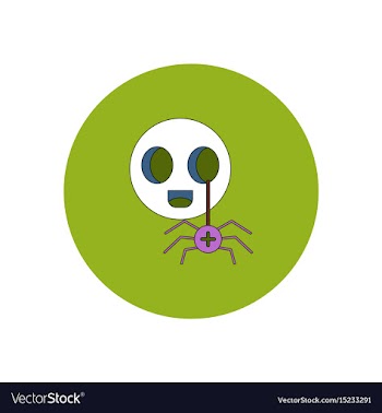 In flat design halloween icon vector image