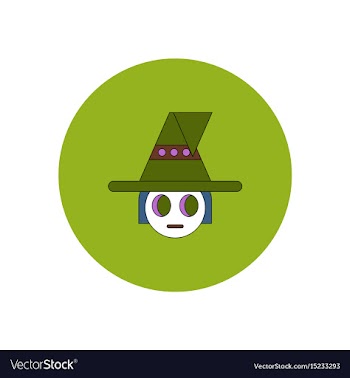 In flat design halloween icon vector image