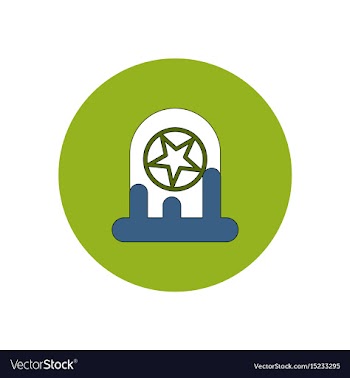 In flat design halloween icon vector image