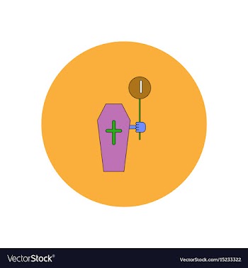 In flat design halloween icon vector image
