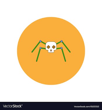 In flat design halloween icon vector image