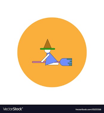 In flat design halloween icon vector image