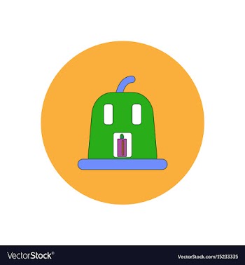 In flat design halloween icon vector image