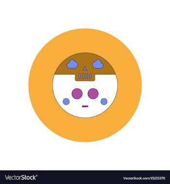 In flat design halloween icon vector image