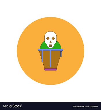 In flat design halloween icon vector image