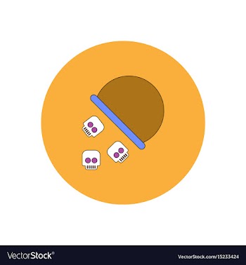 In flat design halloween icon vector image